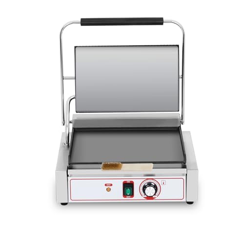 Commercial Panini Grill Flat Press Sandwich Maker Industrial Panini Machine Single Grill Big (Standard Panini Press Grill)