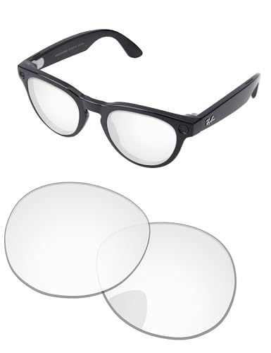 PapaViva Replacement Lenses Compatible with Ray-Ban Meta Headliner RW4009 50mm Sunglass HD Clear Non-polarized