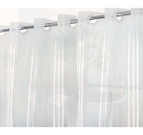 Waterproof PEVA Hookless Shower Curtain Liner No Hooks Need Shower Liner for Bathroom,Standard Size 72''x78'', Clear No Hook Needed
