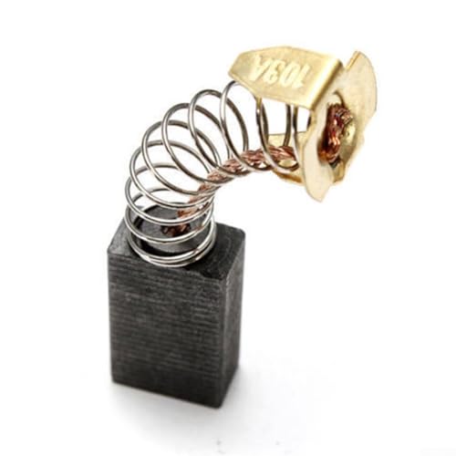 Dolvitrny Escobillas de carbón para motor, 15 mm x 10 mm x 6 mm, juego de 10 unidades para herramientas eléctricas, taladro eléctrico, amoladora angular, martillo eléctrico, pieza de repuesto para