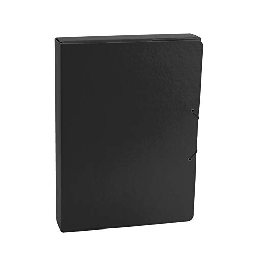 Carpeta Proyecto Cierre de Bota con Gomas Grosor 9cm Color Negro