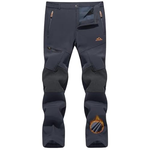 TACVASEN Men's Snow Ski Pants Winter Fleece Lined Pants for Mens Water Resistant Snowboarding Hiking