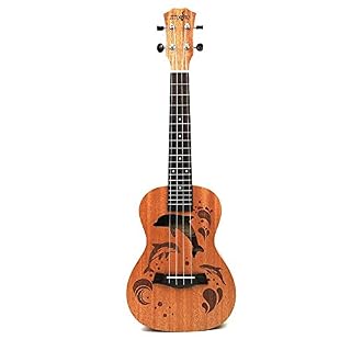 CAZARU Treble Ukulele Ukulele Hawaiian Guitar Sapele 4 String Wood Ukulele Instrument Débutant - Les Beatles, Paul McCartney, John Lennon, RIngo Starr, George Harrison