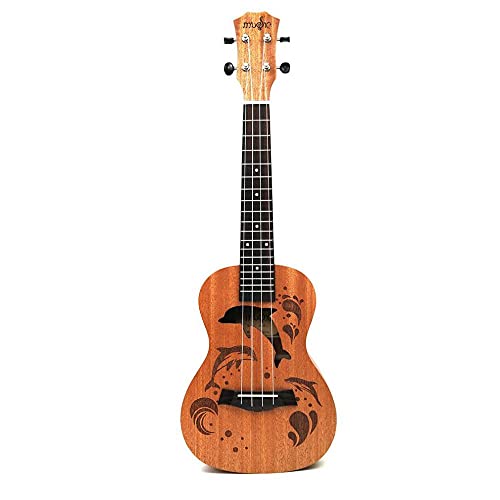 CAZARU Treble Ukulele Ukulele Hawaiian Guitar Sapele 4 String Wood Ukulele Instrument Débutant - Les Beatles, Paul McCartney, John Lennon, RIngo Starr, George Harrison CAZARU Treble Ukulele Ukulele Hawaiian Guitar Sapele 4 String Wood Ukulele Instrument Débutant