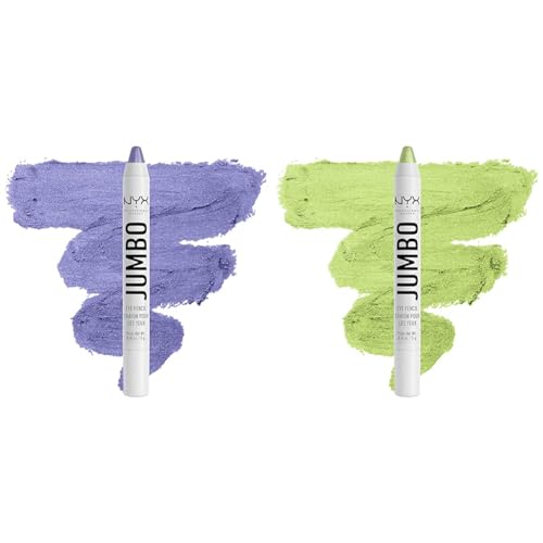 NYX PROFESSIONAL MAKEUP Jumbo Eye Pencil Blendable Eyeshadow Stick & Eyeliner Pencil Bundle - Lilac & Green