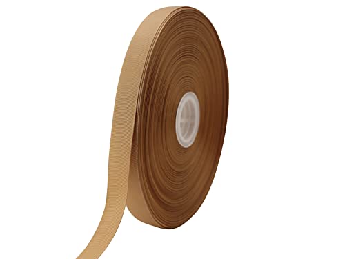 JESEP YONG 3/4in Khaki Grosgrain Satin Ribbon Bulk 100yd for Crafts