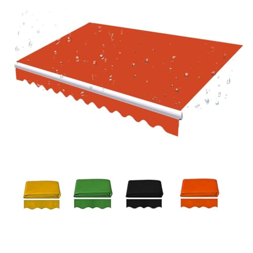Toile pour auvent de terrasse rétractable rouge polyester imperméable 3.8x2.5m - 2