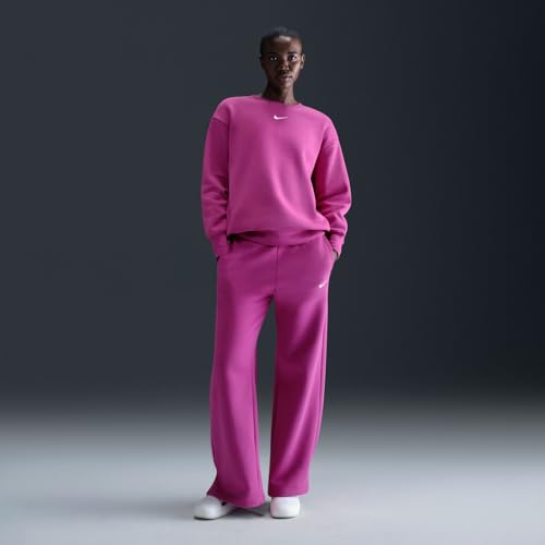Nike Sportswear Phoenix Fleece Women's Oversized Crew-Neck Sweatshirt (DQ5733-518, Hot Fuchsia/Sail)2