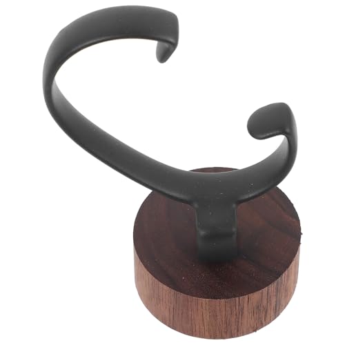 MAGICLULU Expositor de Reloj de Pulsera Base de Madera de Nogal Negro Desmontable, Soporte Compacto para Coleccionistas y Uso Diario
