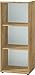Produktbild Aktenregal Morena, ideal für Home Office, in Navarra-Eiche-Nachbildung/Weiß, drei Fächer in Ordnerhöhe, Oberboden mit Glasauflage, 50 x 120 x 37 cm (BxHxT)