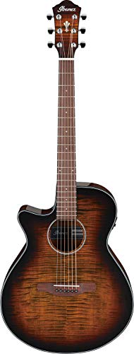 Ibanez AEG70L Left-Handed Acoustic-Electric Guitar - Tiger Burst High Gloss
