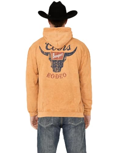 Coors Banquet Rodeo Mineral Wash Front-Back Print Pull-Over Hoodie