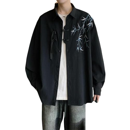 Chemise homme style chinois brodée idéale pour vos sorties printanières