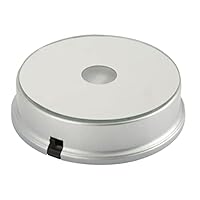 LED Light Display Base, LED Light Display Ständer Buntes LED-Licht Kristall Display Stand Base für Kristalle, Glaskunst und Heimtextilien (Rund, Spiegel, 2 Lichter, Batterietyp (Lieferung)