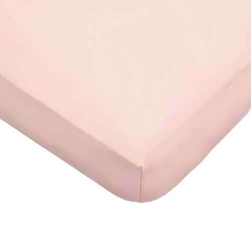 Image of American Baby Company 100% Natural Cotton Fitted Mini Crib Sheet 38" x 24" - Soft & Breathable Small Nesting Portable Crib Sheet, Fits Pack N Play Mattresses, Blush, for Boys & Girls