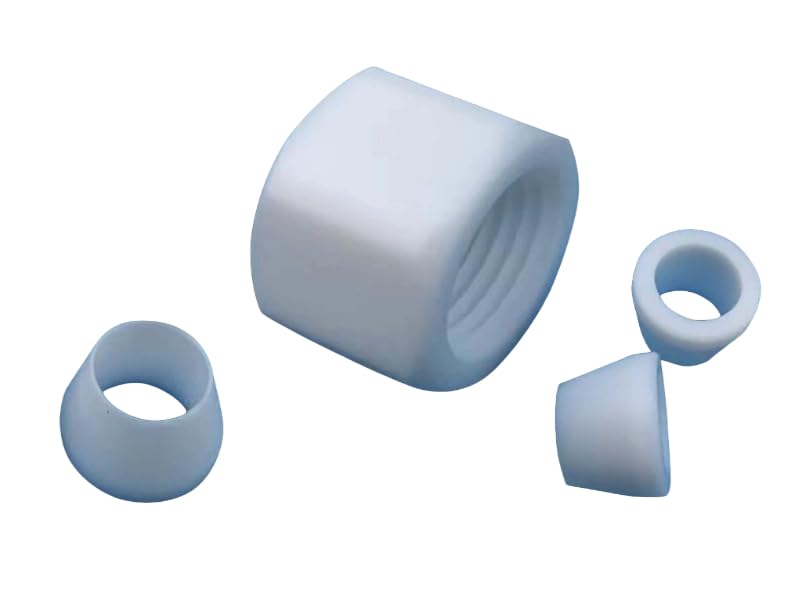 100PCS ϕ25.4 PTFE (Polytetrafluoroethylene) Teflon Plastic Metric Ferrule (Corrosion Resistant Electrical Insulation)