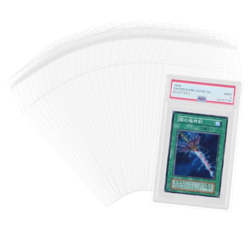 Mcbazel 100 Count Graded Card Sleeves for PSA Slabs Clear Protective Outer Sleeves 86mm x 140mm for PSA Graded Cards