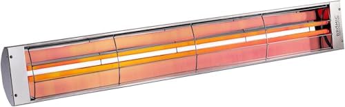 Bromic Cobalt Smart Heat 6000W Electric Patio Heater - Dual Element Infrared, 240V, Silver Finish - BH0610004