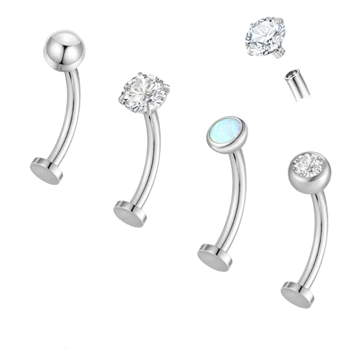 14G Titanium Floating Belly Button Rings Navel Piercing Jewelry Silver 12mm