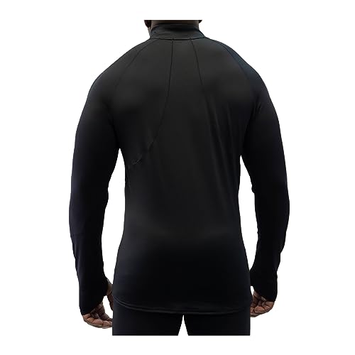 Hot Chillys Men's Micro-Elite Chamois UPF 30 4-Way Stretch Moisture-Wicking Midweight Thermal Long Sleeve Crewneck Base Layer3
