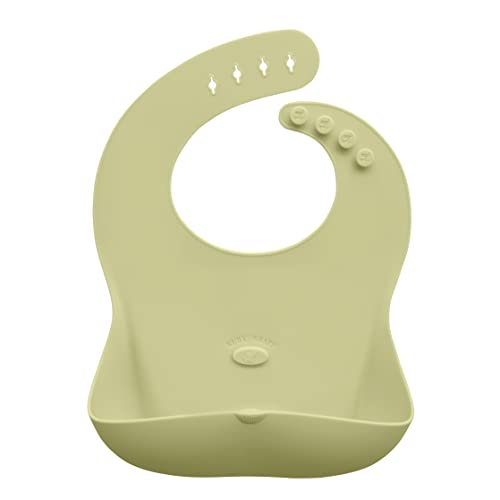 Abiie Ruby Wrapp Silicone Bibs for Babies with Front Pocket - Waterproof Bib - Stain Resistant - Silicone Toddler Bibs