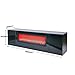 huanledaishu Modern Black Electric Fireplace TV Stand with Insert Fireplace, Living Room Furniture, Without Remote and Timer