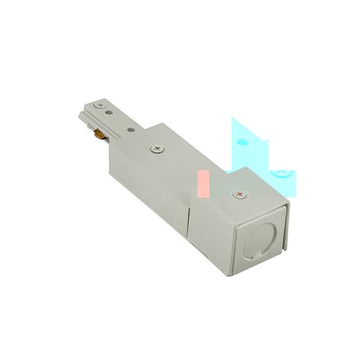 Image of WAC Lighting H Track 120V Live End Conduit, NM /NMC or BX Wire to Power Track from Electric Box for H Style 3-Wire Track Systems in Brushed Nickel