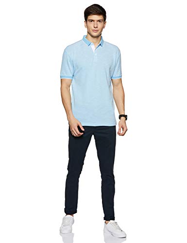 Image of Red Tape Men Powder Blue T-Shirt