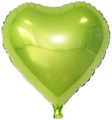 18 Inch Heart Shape Foil Balloons Light-Green Love Mylar Balloons Romantic Propose Party Backdrop Decoration for Birthday Bridal Shower Valentine's Day Engagement Party Decorations Pack of 1