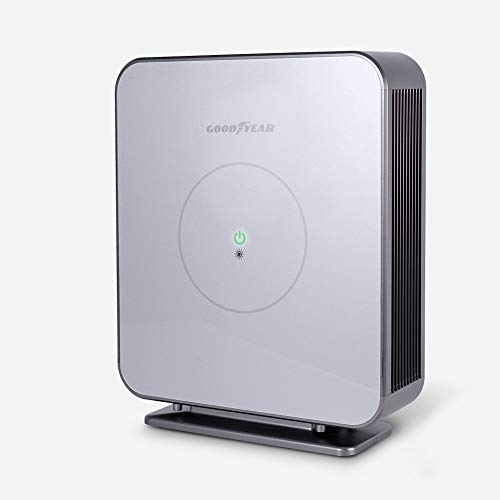 GoodYear – Purificador de Aire con Filtro HEPA H13 de 6 Capas y Luz UV C, Hasta 48m², Ideal para Alergicos, CADR 120 m³/h, Modo Sleep, con Mando