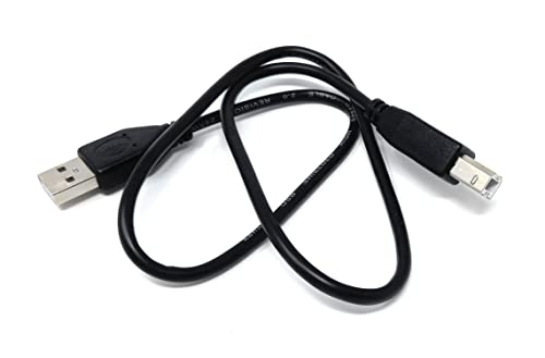 DRUT 60cm short USB A to B 2.0 24AWG High Speed Cable Lead for Printer Scanner Music Instrument 1.9ft Black Nickel Connectors - Image 4