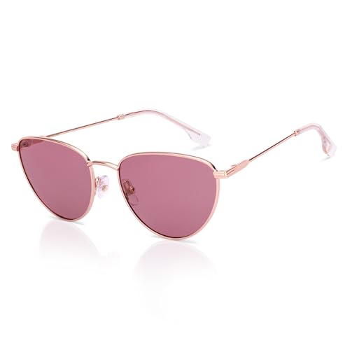 Image of Full Rim Cat Eye Stylish & Premium Sunglasses | Polarized and 100% UV Protected | Women | Narrow | JJ S70011