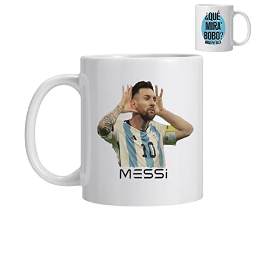 qingfeitai Taza Messi, regalos de Messi para niños, taza de café de fútbol Argentina Messi 2022, taza de té, taza de desayuno, regalos para amantes del fútbol, niños y hombres Cover