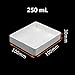 High-Temperature Zirconia Crucible - Durable Ceramic Square Dish for Lab & Industrial Use, 2600°F Resistance-1pc(250mL-100x100x30mm)