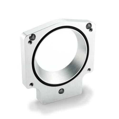 Espaciador de cuerpo de mariposa de 92mm en plata para colector de admisión de motor LS1 LS2 LS6