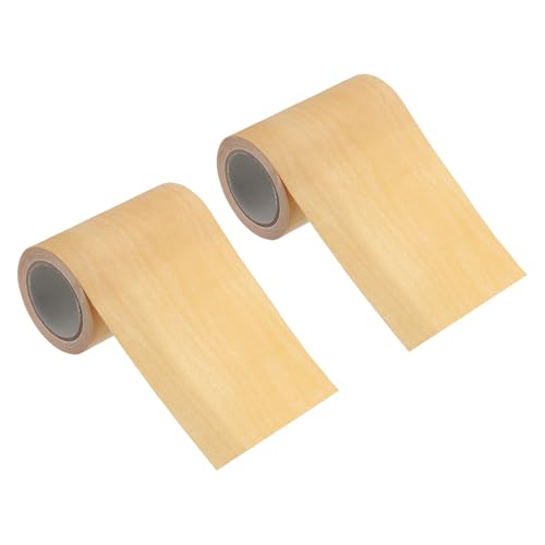 Image of PATIKIL Wood Grain Repair Tape 3 inch x15ft,2 Pcs Self Adhesive Realistic Textured Repair Tape Patch for Floor Door Table Cabinets Desk,Yellow Maple