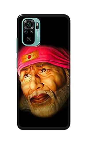 Image of PRINTFIDAA Sai Baba Lord Shiridi Great God Hinduism Religious Hard Back Cover for Redmi Note 10, Redmi Note 10S Back Cover -(P6) KAT1002