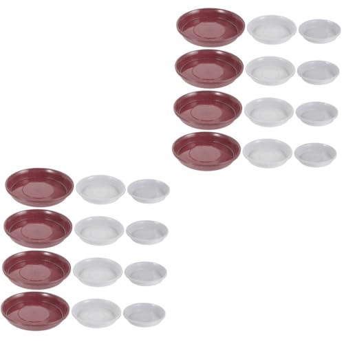 BESPORTBLE 2 Juegos Macetas Transparentes Tetera Platillo De Drenaje Boquilla Tanque De Almacenamiento Bandeja De Guijarros De Humedad para Plantas Largo Verter Coffee El Plastico 12 Piezas*2