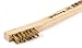 Forney 70490 Wire Scratch Brush, Brass with Wood Handle, 7-3/4-Inch-by-.006-Inch