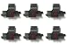(6 Pack) Casio HR-100TM Casio HR-150TM Calculator Ink Roller, Black and Red, Compatible, IR-40T