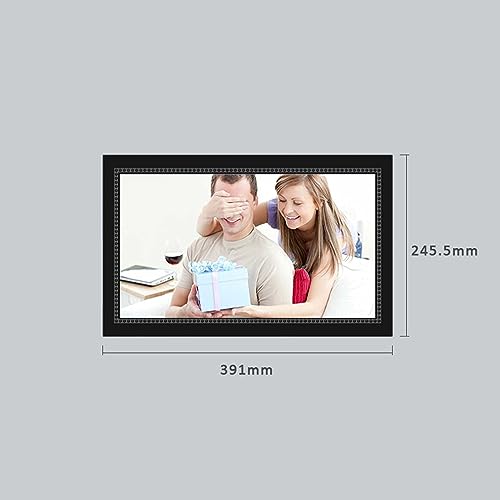 Image of Smart Digital Picture Frame 15.6 Inch, Share Video Clips and Photos Instantly via E-Mail or App, Black