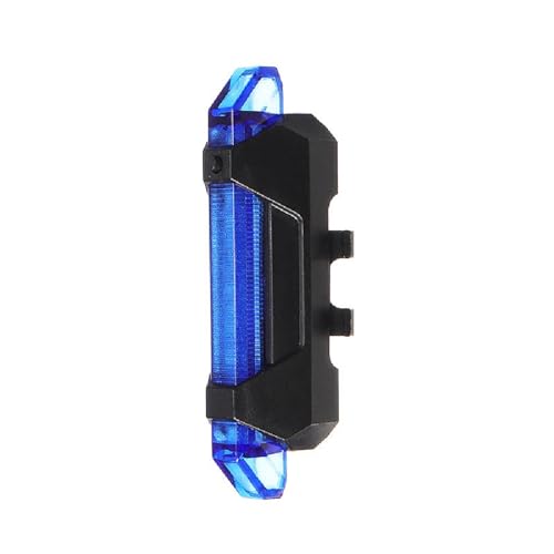 BARAC Luz Trasera para Bicicleta Recargable USB, 5 LED Potente Faro Trasero Bici, Muy Luminoso y Fácil de Instalar, Luces Máxima Seguridad Ciclismo (2 Unidades Azul) - imagen 4