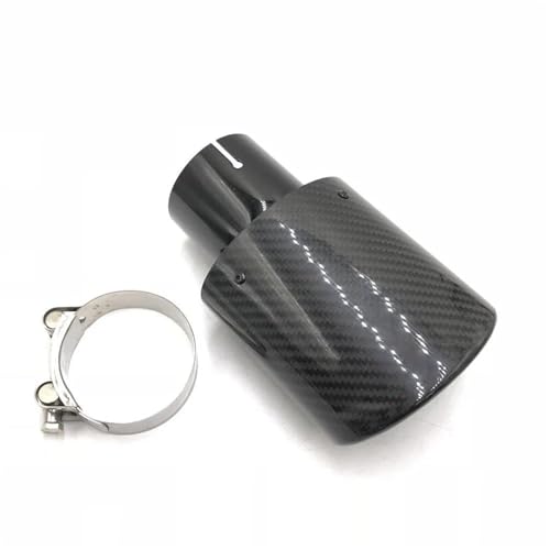Tuyau d'échappement 51-130mm silencieux carbone ovale pour personnalisation auto