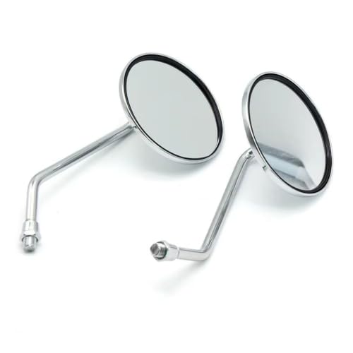 Rétroviseurs à filetage de 10mm moto avec finition chrome miroir