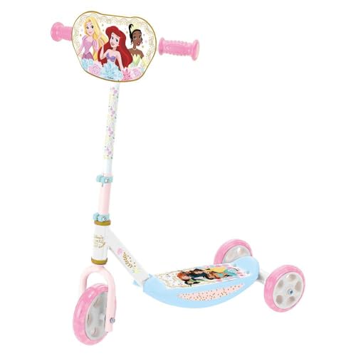 Smoby Trottinette Princesses Disney - Trottinette à 3 Roues, Guidon réglable en Hauteur, châssis...