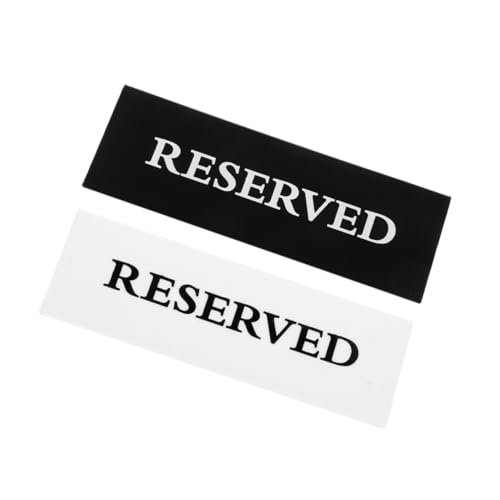 SOLUSTRE Elegant Acrylic Table Cards 2 Reserved Signs for Restaurant Chairs for Weddings