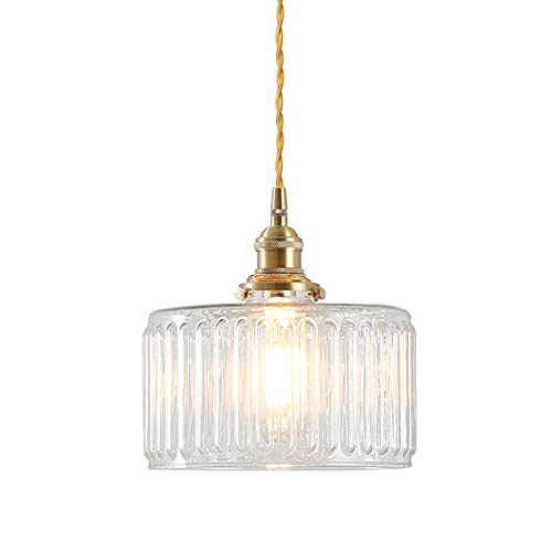 Lampe à suspension industrielle en verre pour chambre et loft moderne