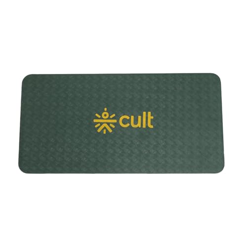 CULT EVA Yoga Knee Pads for Men & Women (Pack of 2) Green 20mm Thick Non-Slip Joint Support Cushion for Yoga, Pilates, Meditation & Floor Exercises Lightweight, Durable & Portable Fitness Accessory