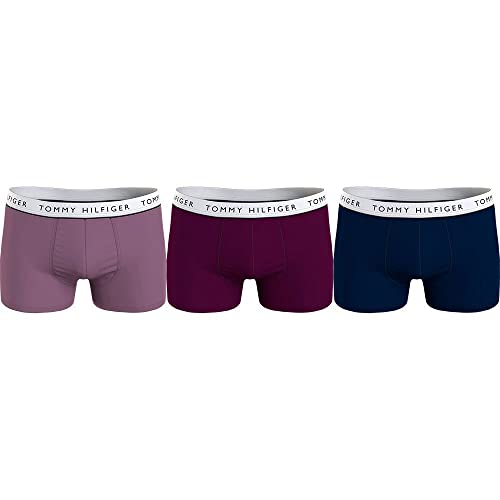 Tommy Hilfiger 3p Trunk Boxer, Marrone (des Sky/CLAS Brgndy/Mtro Mauve)