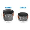 Odoland 6pcs Camping Cookware Mess Kit with Lightweight Pot, Stove, Spork and Carry Mesh Bag, Great for Backpacking Outdoor Camping Hiking and Picnic #2